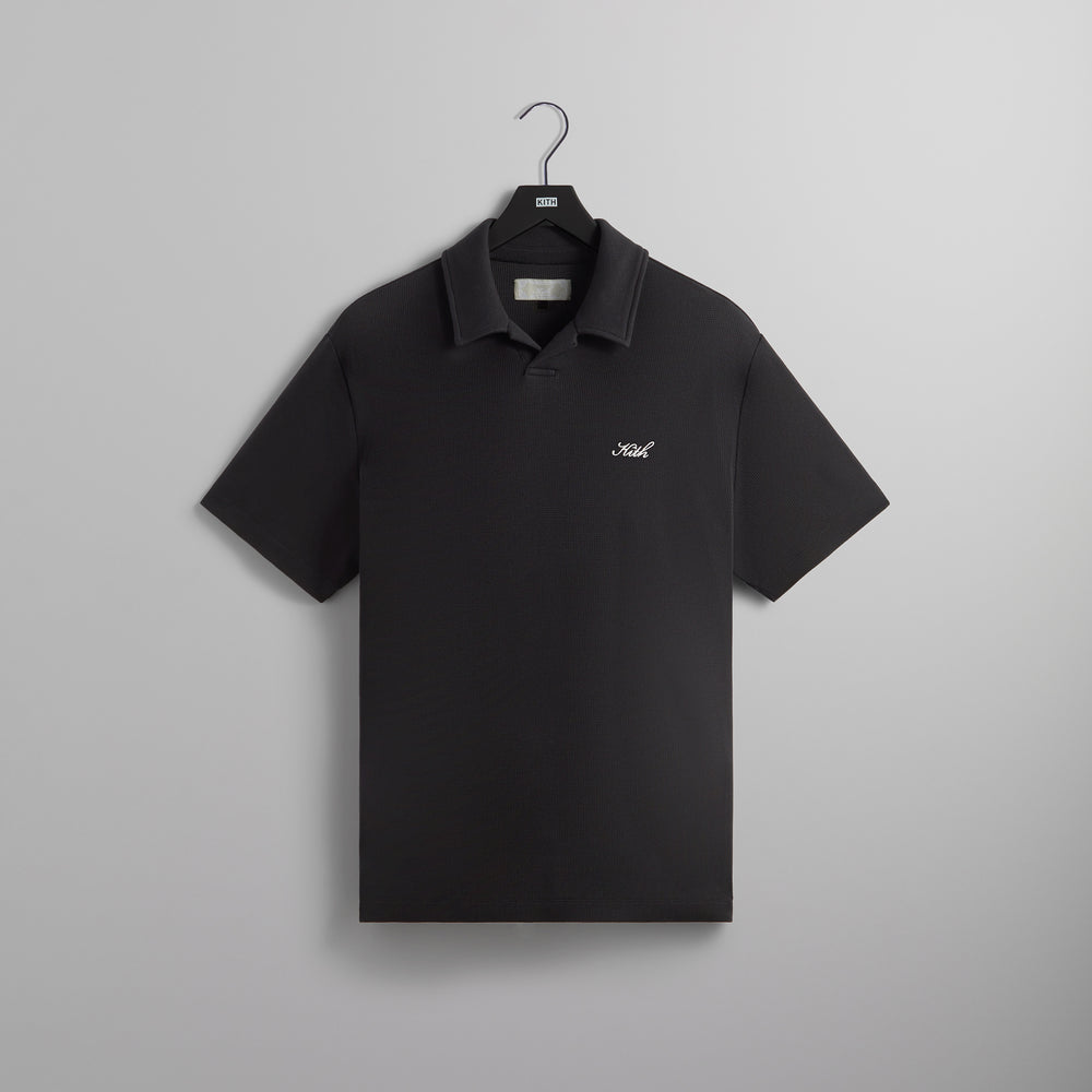 Рубашка Kith Micro Waffle Drew Polo, черный 
Рубашка Kith Micro Waffle Drew Polo, черный