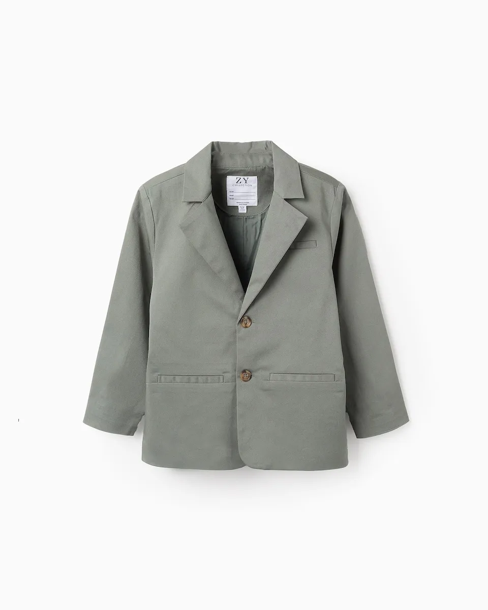 Однотонный пиджак для мальчика с контрастными пуговицами Zippy, серый
Однотонный пиджак для мальчика с контрастными пуговицами Zippy, серый