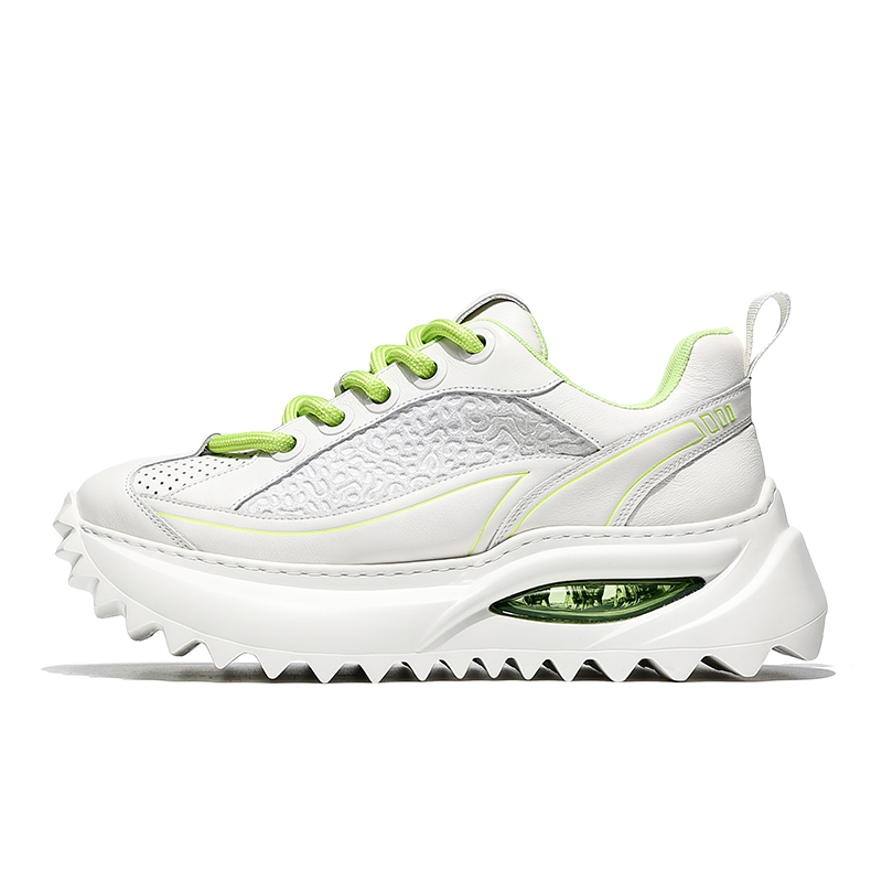 Дышащие легкие повседневные туфли для увеличения роста мужские MOERBAI, бело-зеленые 
Дышащие легкие повседневные туфли для увеличения роста мужские MOERBAI, бело-зеленые