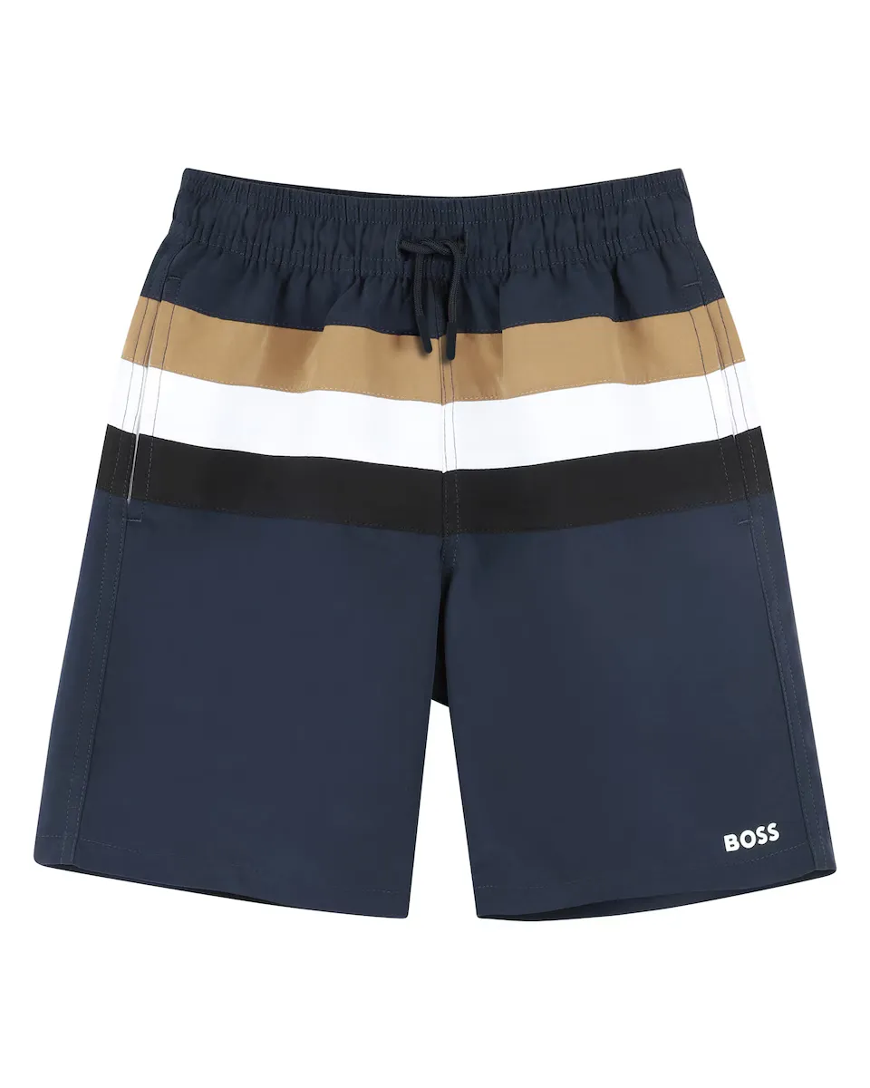 Купальник для мальчиков в полоску и на шнурке BOSS Kidswear, тёмно-синий
Купальник для мальчиков в полоску и на шнурке BOSS Kidswear, тёмно-синий