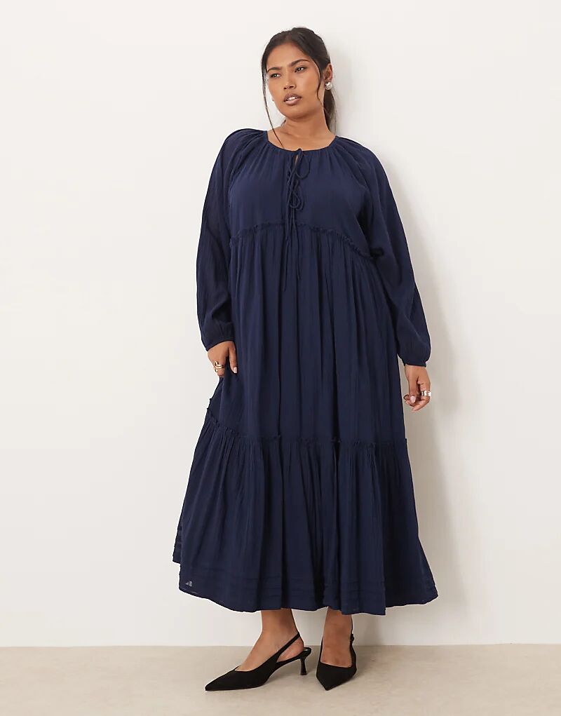 Платье миди в стиле бохо от Nobody's Child Plus Adley темно-синего цвета
Платье миди в стиле бохо от Nobody's Child Plus Adley темно-синего цвета