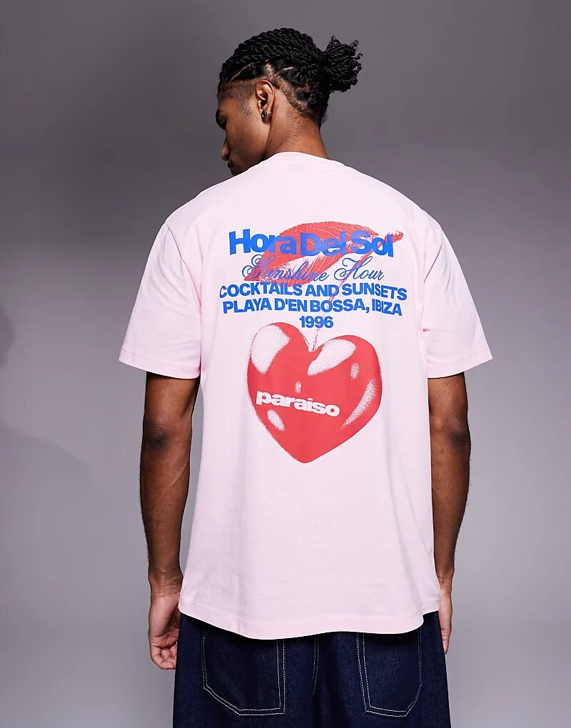 Свободная футболка ASOS DESIGN с изображением вишни розового цвета
Свободная футболка ASOS DESIGN с изображением вишни розового цвета