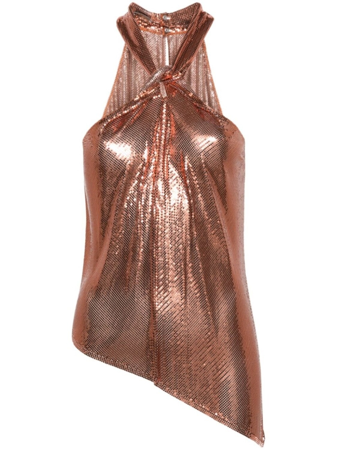 Кольчужный асимметричный топ Rabanne, оранжевый
Кольчужный асимметричный топ Rabanne, оранжевый