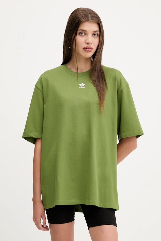 Футболка хлопковая Essentials Adidas Originals, зеленый 
Футболка хлопковая Essentials Adidas Originals, зеленый