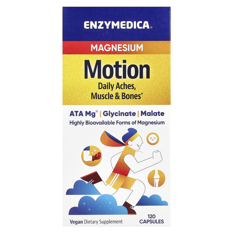 Enzymedica, Motion, магний, 120 капсул
Enzymedica, Motion, магний, 120 капсул