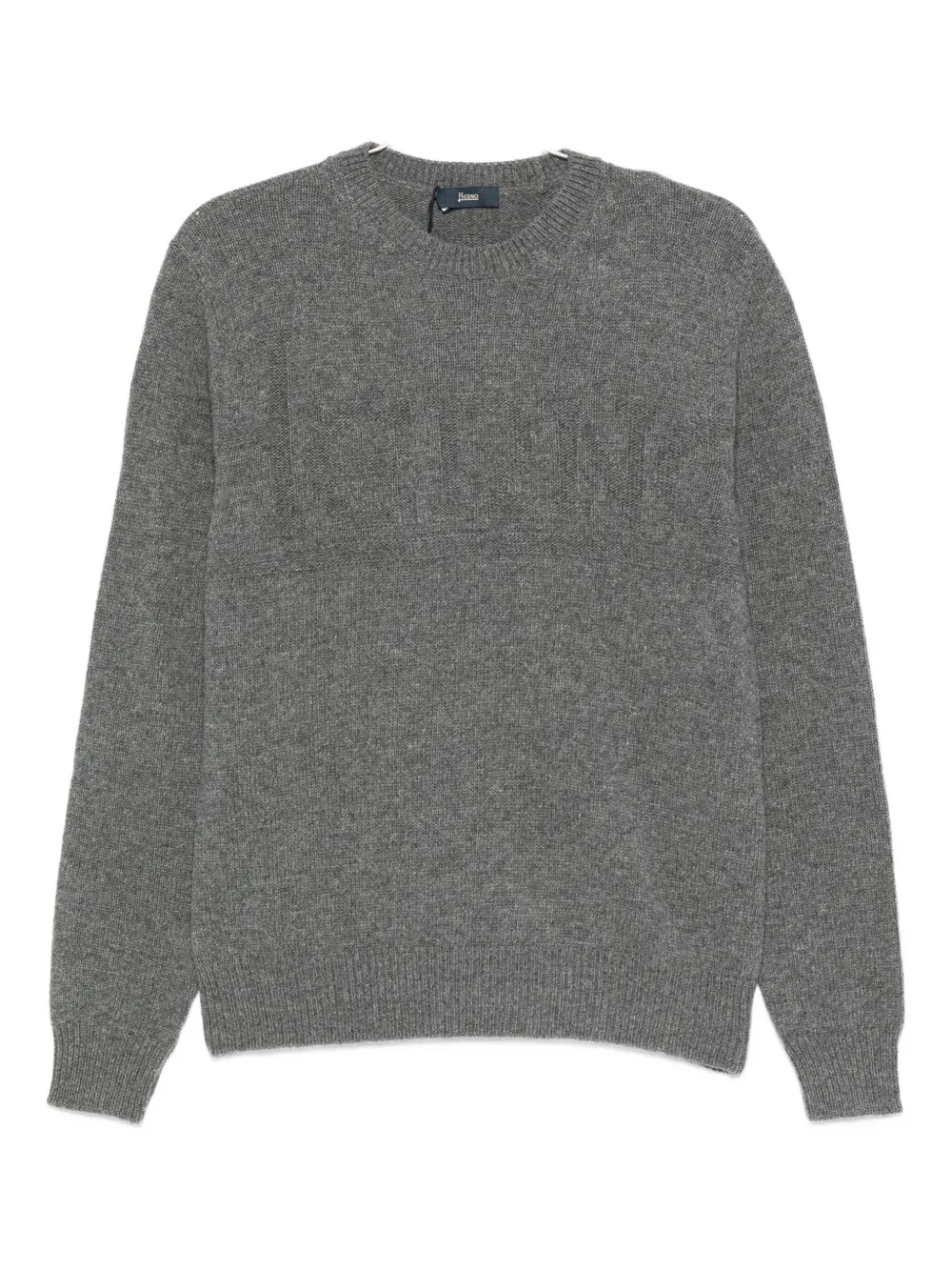 Свитер с тисненым логотипом и круглым вырезом Herno, серый
Свитер с тисненым логотипом и круглым вырезом Herno, серый