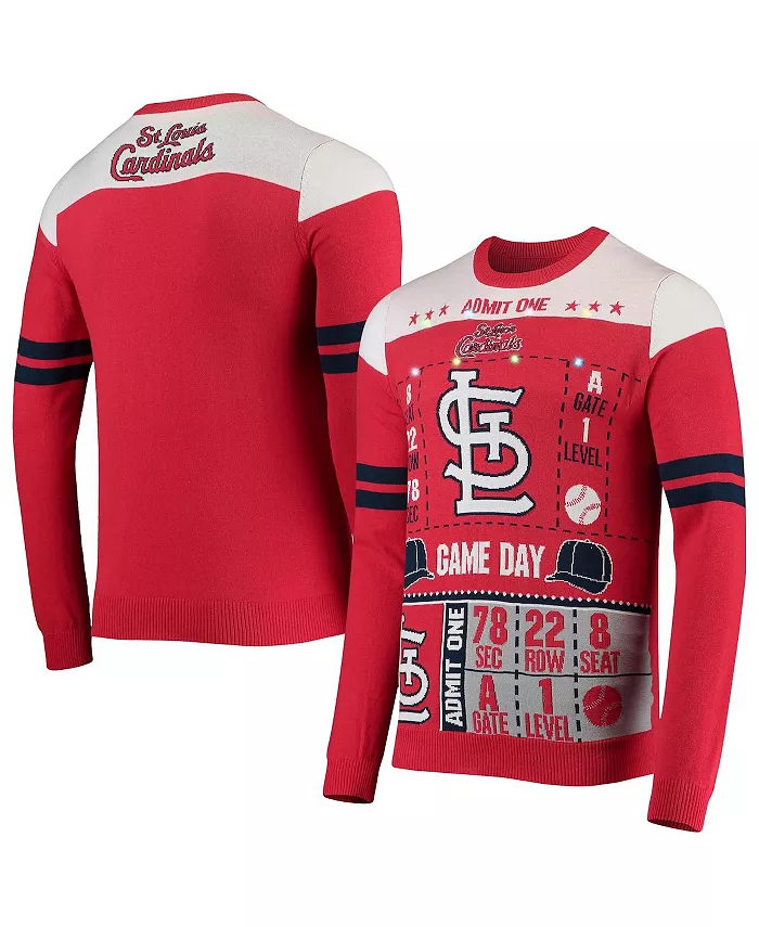 Мужской светящийся свитер "Ugly Sweater" St. Louis Cardinals с билетом, красный FOCO
Мужской светящийся свитер "Ugly Sweater" St. Louis Cardinals с билетом, красный FOCO