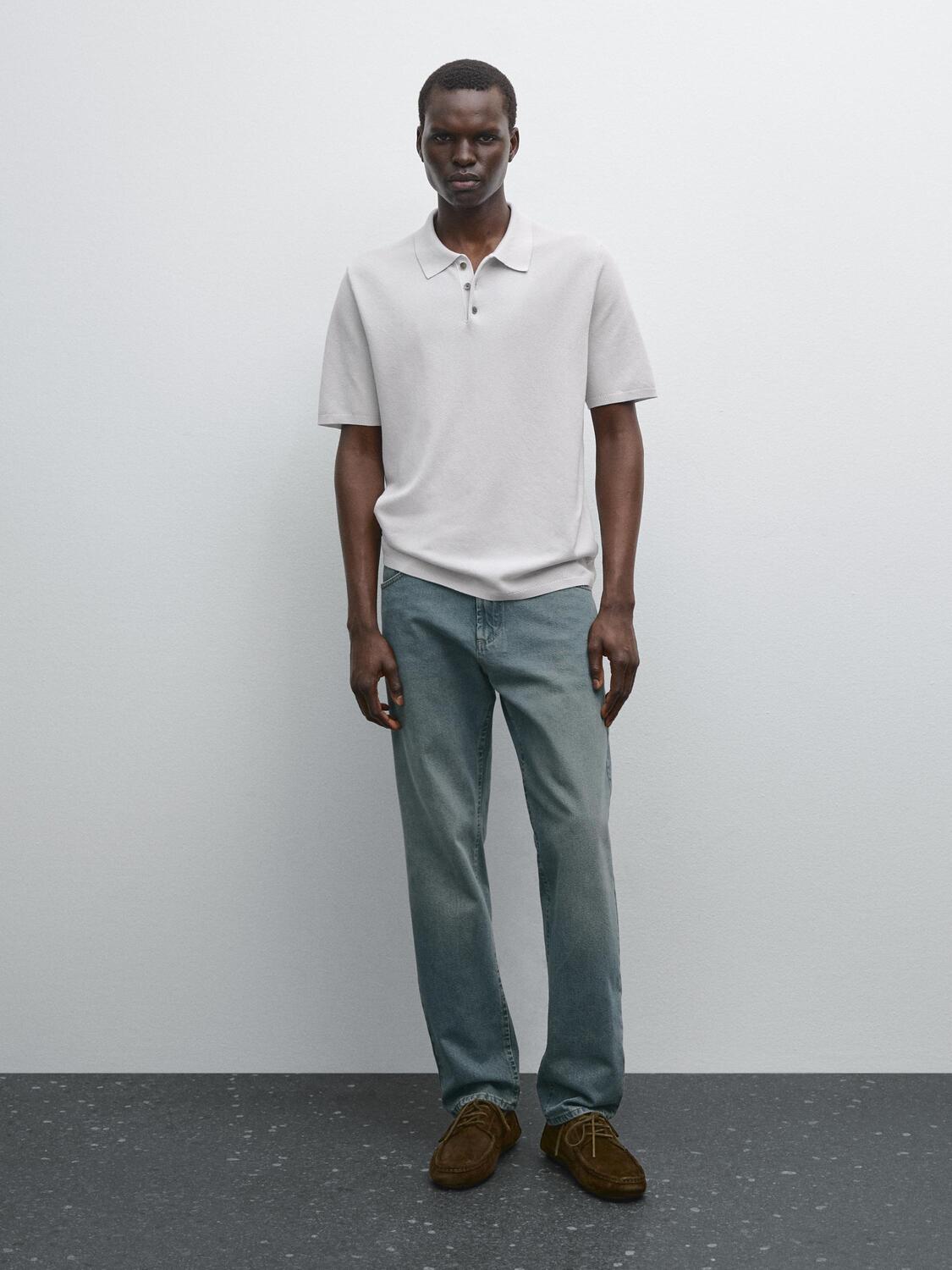 Рубашка-Поло из 100% хлопка с текстурированным трикотажем Massimo Dutti, Pearl Grey
Рубашка-Поло из 100% хлопка с текстурированным трикотажем Massimo Dutti, Pearl Grey