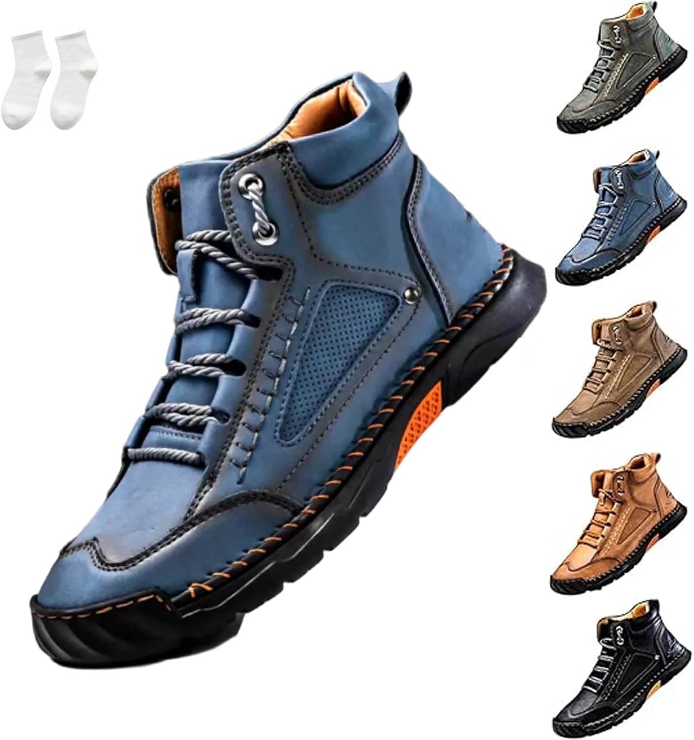 Мужские водонепроницаемые ботинки, удобные мужские ботинки ручной работы из кожи, обувь с поддержкой свода и просторным носком Generic, синий
Мужские водонепроницаемые ботинки, удобные мужские ботинки ручной работы из кожи, обувь с поддержкой свода и просторным носком Generic, синий