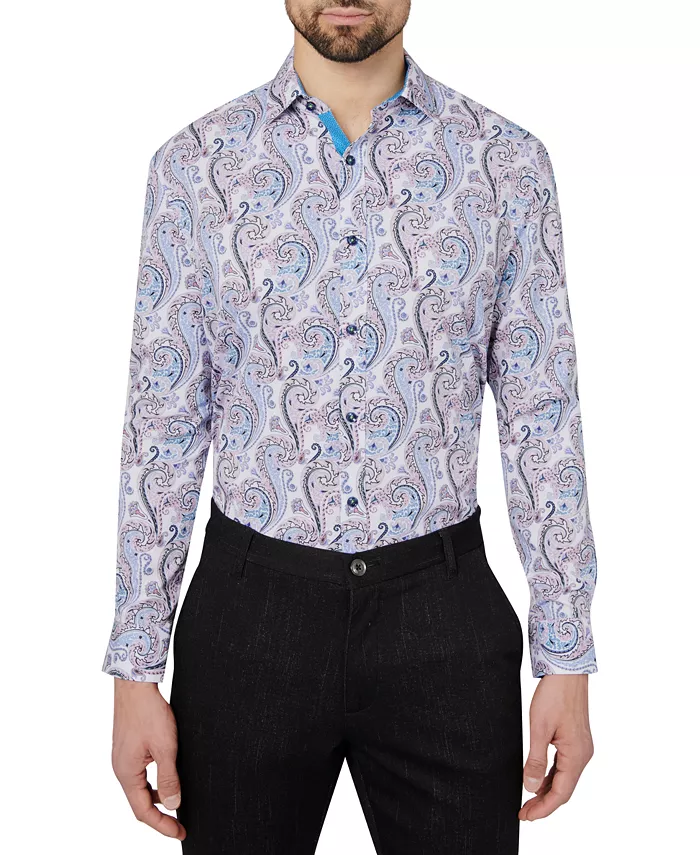 Мужская классическая рубашка с принтом пейсли, slim fit, без утюжки, с эффектом растяжения Society of Threads, фиолетовый
Мужская классическая рубашка с принтом пейсли, slim fit, без утюжки, с эффектом растяжения Society of Threads, фиолетовый