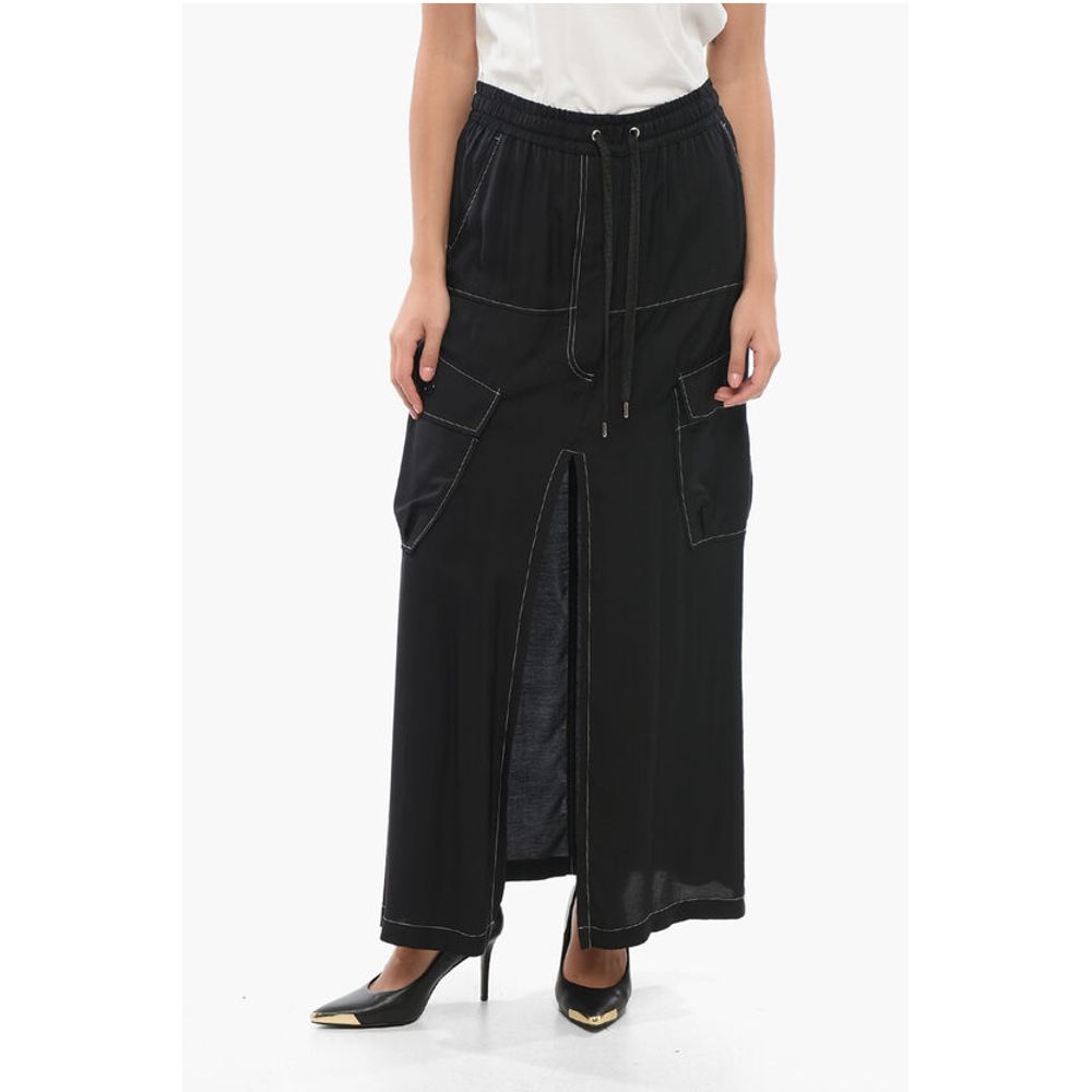 Однотонная юбка-карго GULP с фронтальным разрезом и видимым Pinko, черный
Однотонная юбка-карго GULP с фронтальным разрезом и видимым Pinko, черный