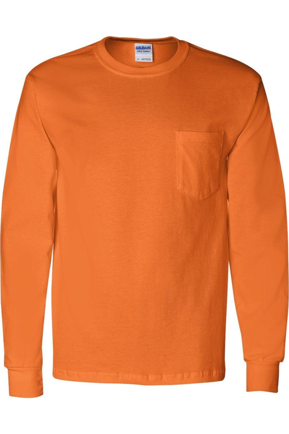 Футболка Gildan Ultra Cotton с длинными рукавами и карманом, цвет safety orange
Футболка Gildan Ultra Cotton с длинными рукавами и карманом, цвет safety orange
