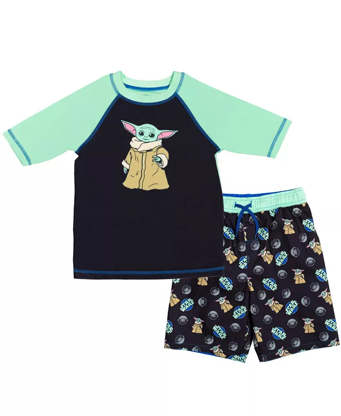 Детский комплект для плавания "The Mandalorian": лонгслив и шорты Star Wars, черный 
Детский комплект для плавания "The Mandalorian": лонгслив и шорты Star Wars, черный