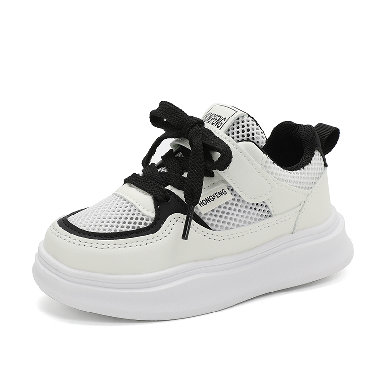 Нескользящие износостойкие низкие повседневные кроссовки для детей RHOBESAM, черный/белый 
Нескользящие износостойкие низкие повседневные кроссовки для детей RHOBESAM, черный/белый