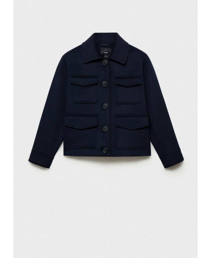 Женская жакет из шерстяной смеси с карманами MANGO, Dark Navy
Женская жакет из шерстяной смеси с карманами MANGO, Dark Navy