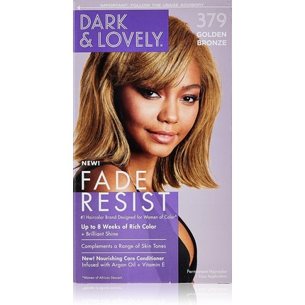 Dark and Lovely Fade Resistant Rich Conditioning Color 379 Golden Bronze 1 Application Hair Color для женщин Dark & Lovely
Dark and Lovely Fade Resistant Rich Conditioning Color 379 Golden Bronze 1 Application Hair Color для женщин Dark & Lovely