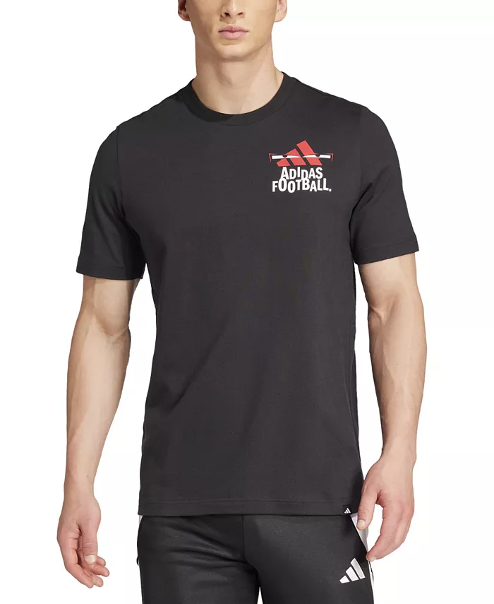 Мужская футболка с принтом логотипа футбола Regular Fit adidas, черный
Мужская футболка с принтом логотипа футбола Regular Fit adidas, черный