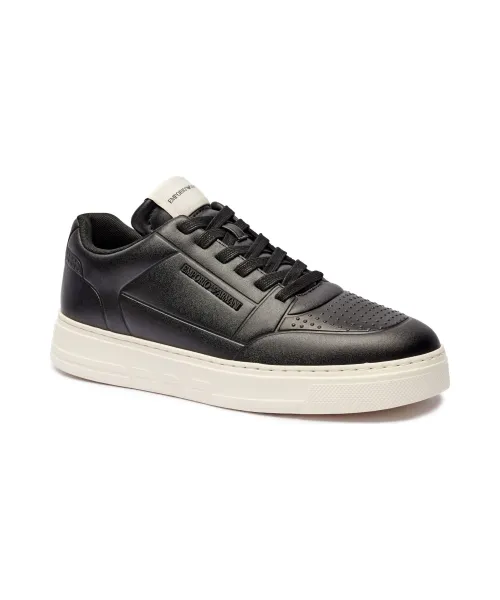 Кожаные кроссовки Emporio Armani, черный
Кожаные кроссовки Emporio Armani, черный