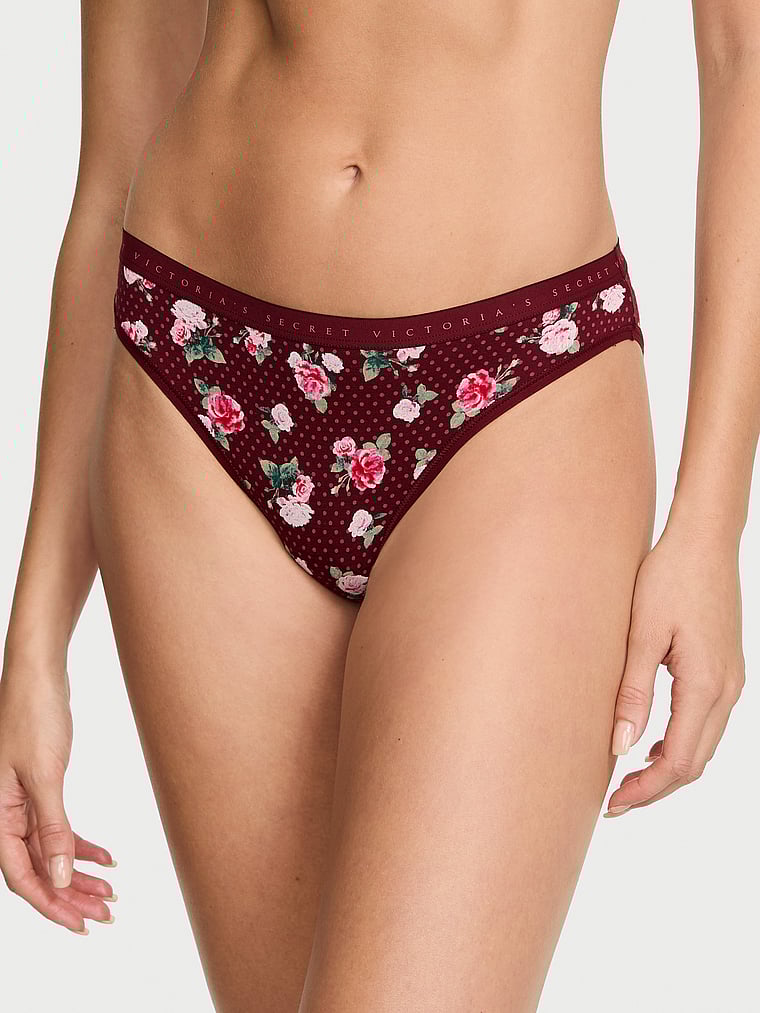 Трусики-Бикини из эластичного хлопка Victoria'S Secret, smooth sangria red holly floral
Трусики-Бикини из эластичного хлопка Victoria'S Secret, smooth sangria red holly floral