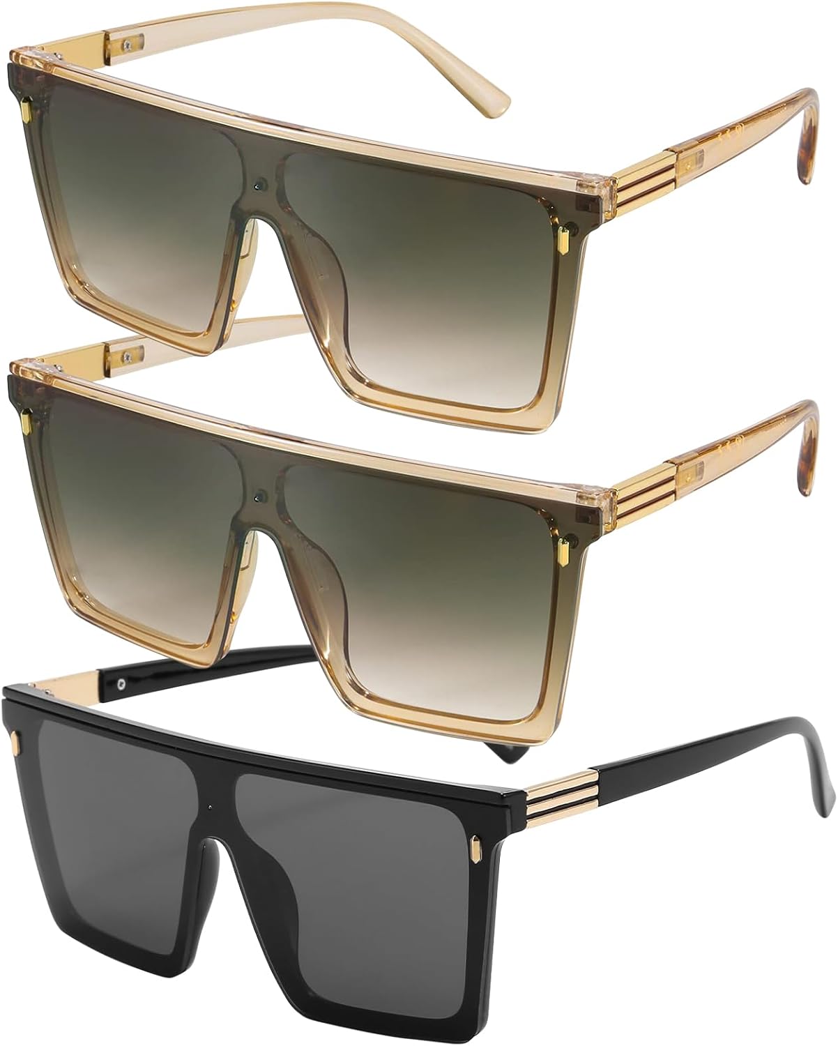 Солнцезащитные очки Dollger Square Oversized для женщин и мужчин, модные, с плоской верхней частью, большие, черные с золотыми линзами, защита от ультрафиолета UV400, L:brown+brown+black
Солнцезащитные очки Dollger Square Oversized для женщин и мужчин, модные, с плоской верхней частью, большие, черные с золотыми линзами, защита от ультрафиолета UV400, L:brown+brown+black