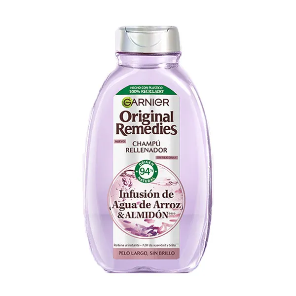 Филлер для длинных волос без блеска Champú Agua de Arroz Original Remedies, 300 ml
Филлер для длинных волос без блеска Champú Agua de Arroz Original Remedies, 300 ml