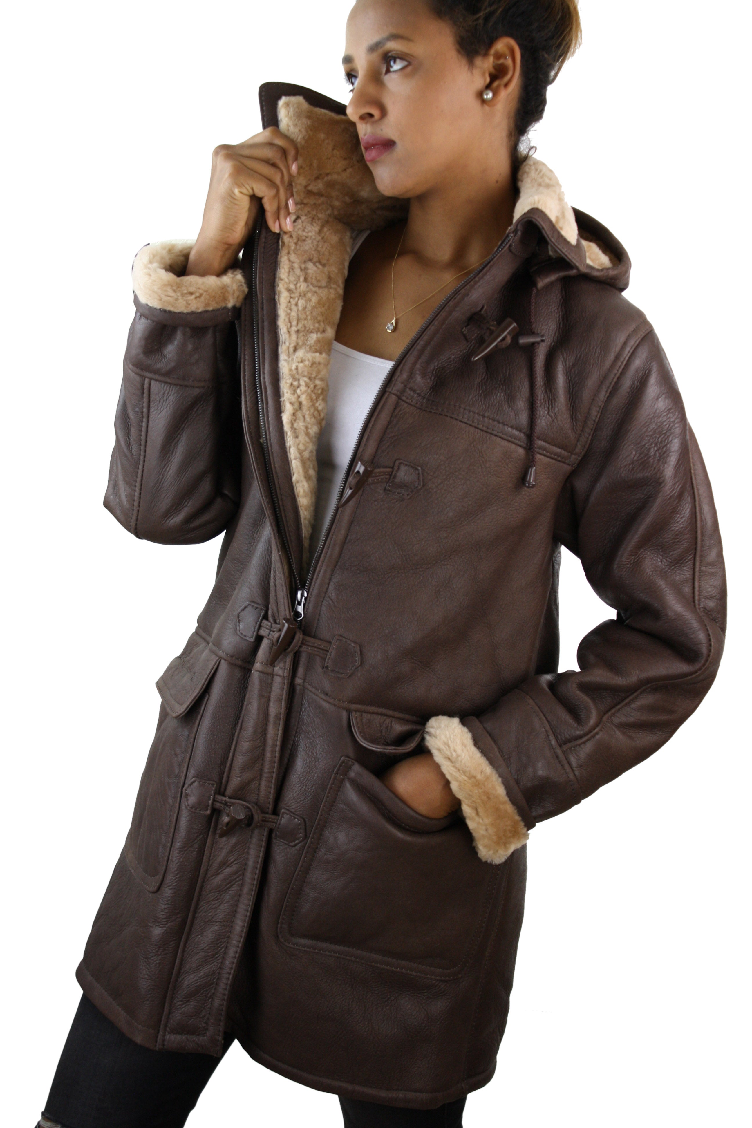 Кожаное овчинное летное пальто TruClothing, коричневый
Кожаное овчинное летное пальто TruClothing, коричневый