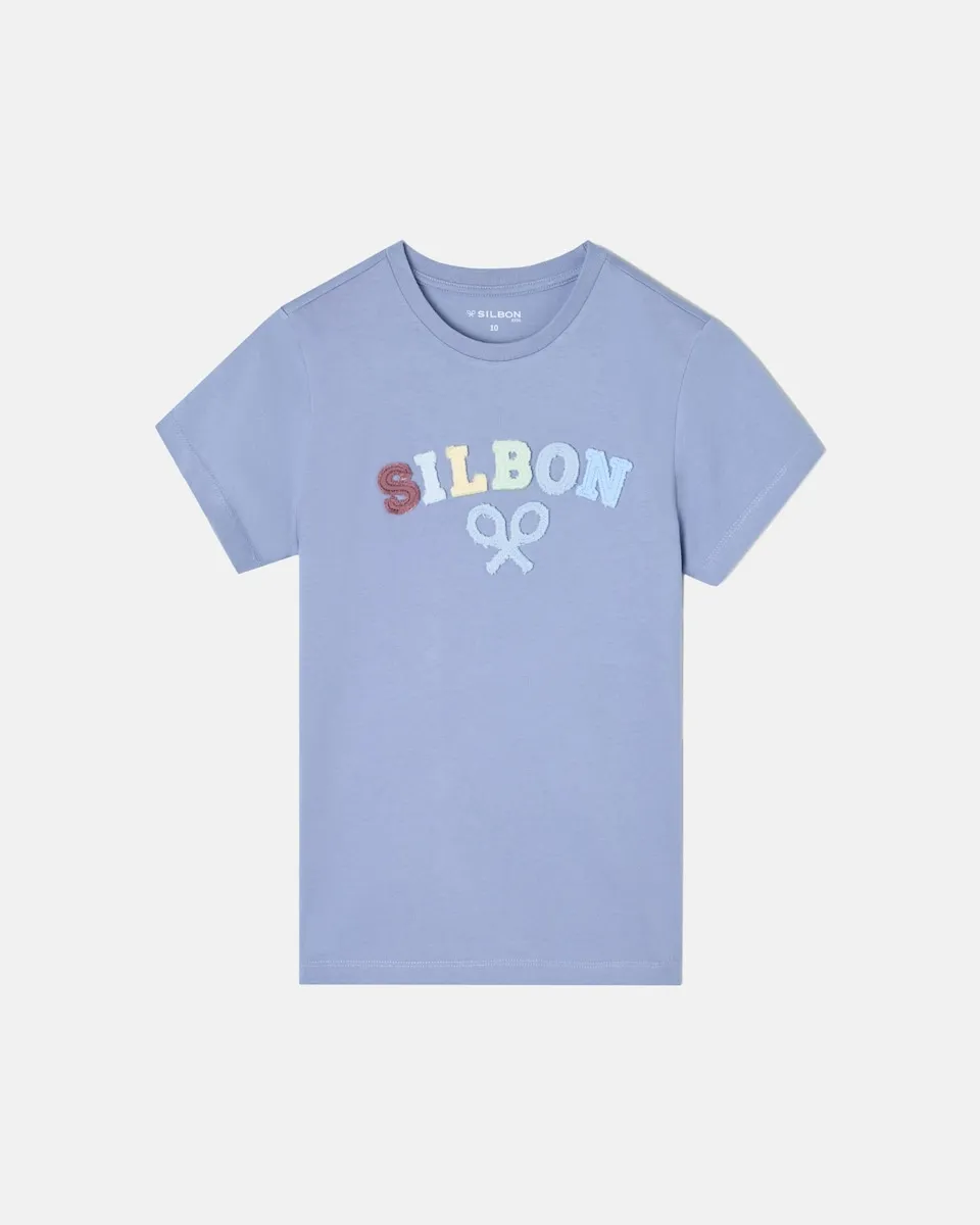 Детская футболка с коротким рукавом и принтом спереди Silbon, индиго
Детская футболка с коротким рукавом и принтом спереди Silbon, индиго