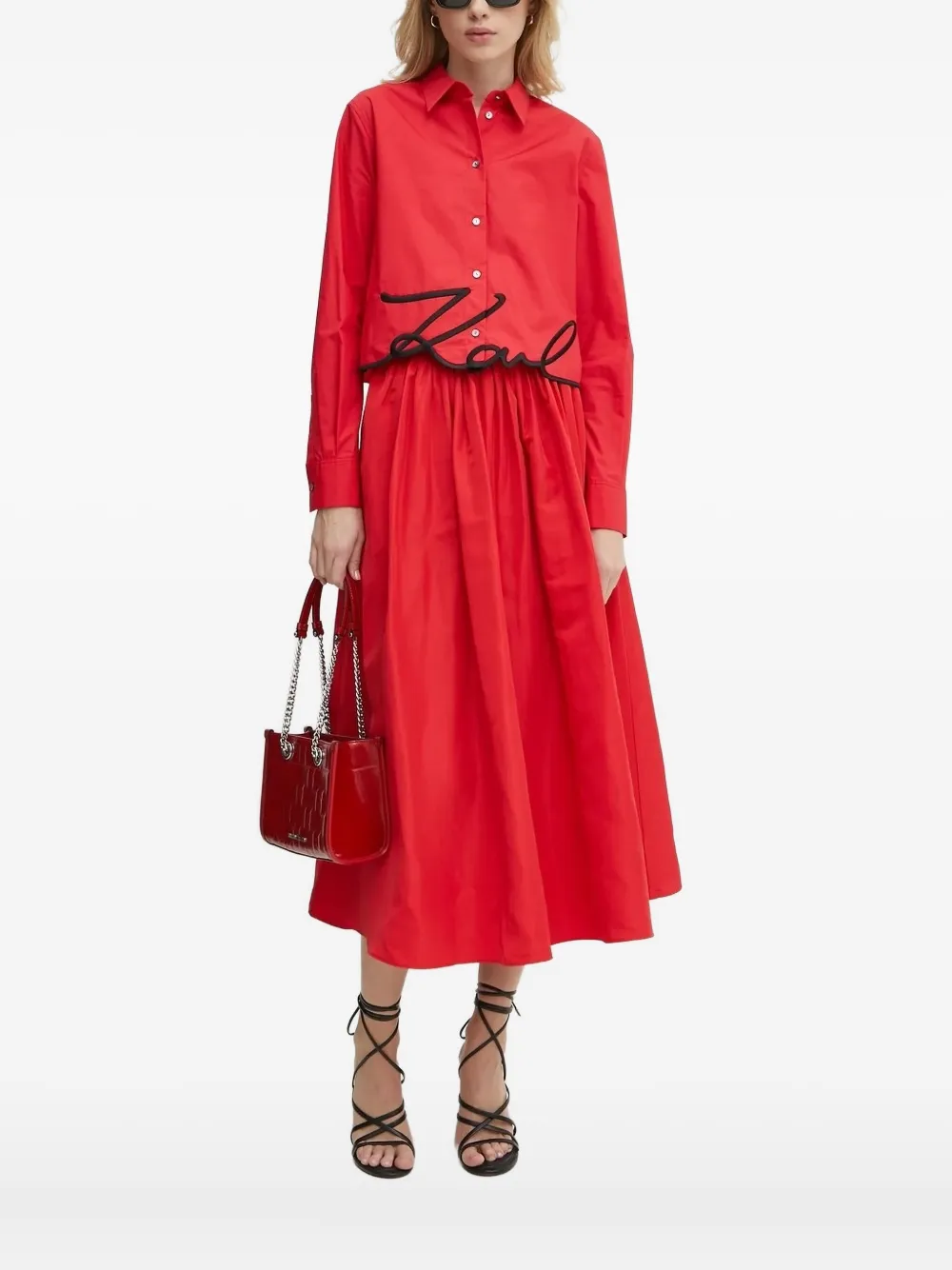 Рубашка из органического хлопка с фирменной вышивкой KARL LAGERFELD, красный
Рубашка из органического хлопка с фирменной вышивкой KARL LAGERFELD, красный