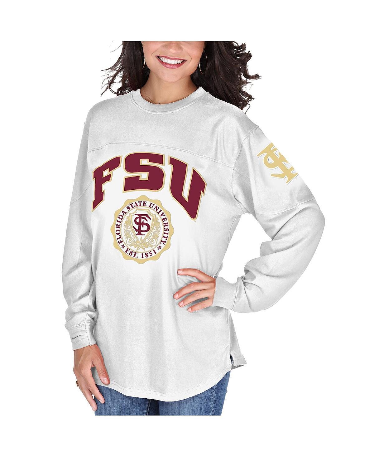 Женская белая футболка с длинным рукавом Florida State Seminoles Edith Pressbox, белый
Женская белая футболка с длинным рукавом Florida State Seminoles Edith Pressbox, белый