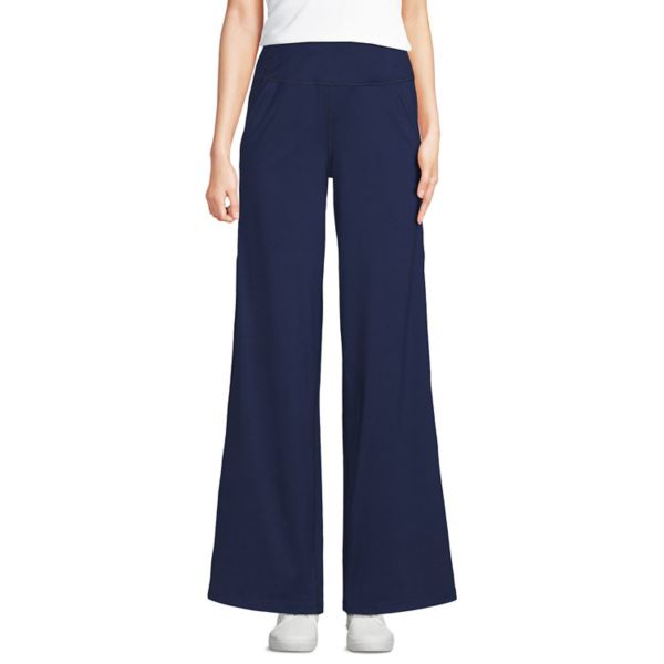 Женские брюки с высокой посадкой и широкими штанинами Lands' End, синий
Женские брюки с высокой посадкой и широкими штанинами Lands' End, синий