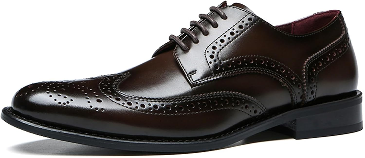 Мужские классические туфли из кожи с перфорацией, деловые туфли-оксфорды, броги, ретро-туфли-дерби на шнуровке, подходят для деловых поездок, свадеб и званых ужинов Negyanme, темно-коричневый
Мужские классические туфли из кожи с перфорацией, деловые туфли-оксфорды, броги, ретро-туфли-дерби на шнуровке, подходят для деловых поездок, свадеб и званых ужинов Negyanme, темно-коричневый