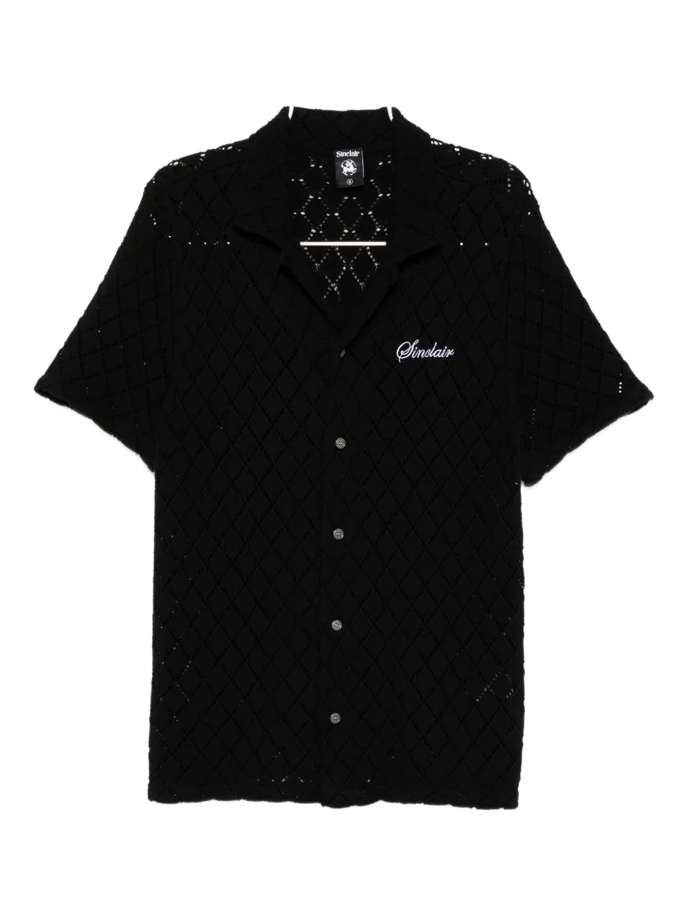 Вязаная рубашка с ромбовидным узором Sinclair, черный
Вязаная рубашка с ромбовидным узором Sinclair, черный