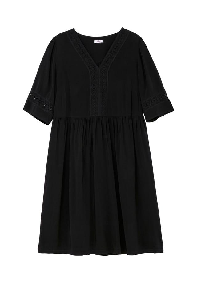 Платье с кружевом крючком Sheego, черный
Платье с кружевом крючком Sheego, черный