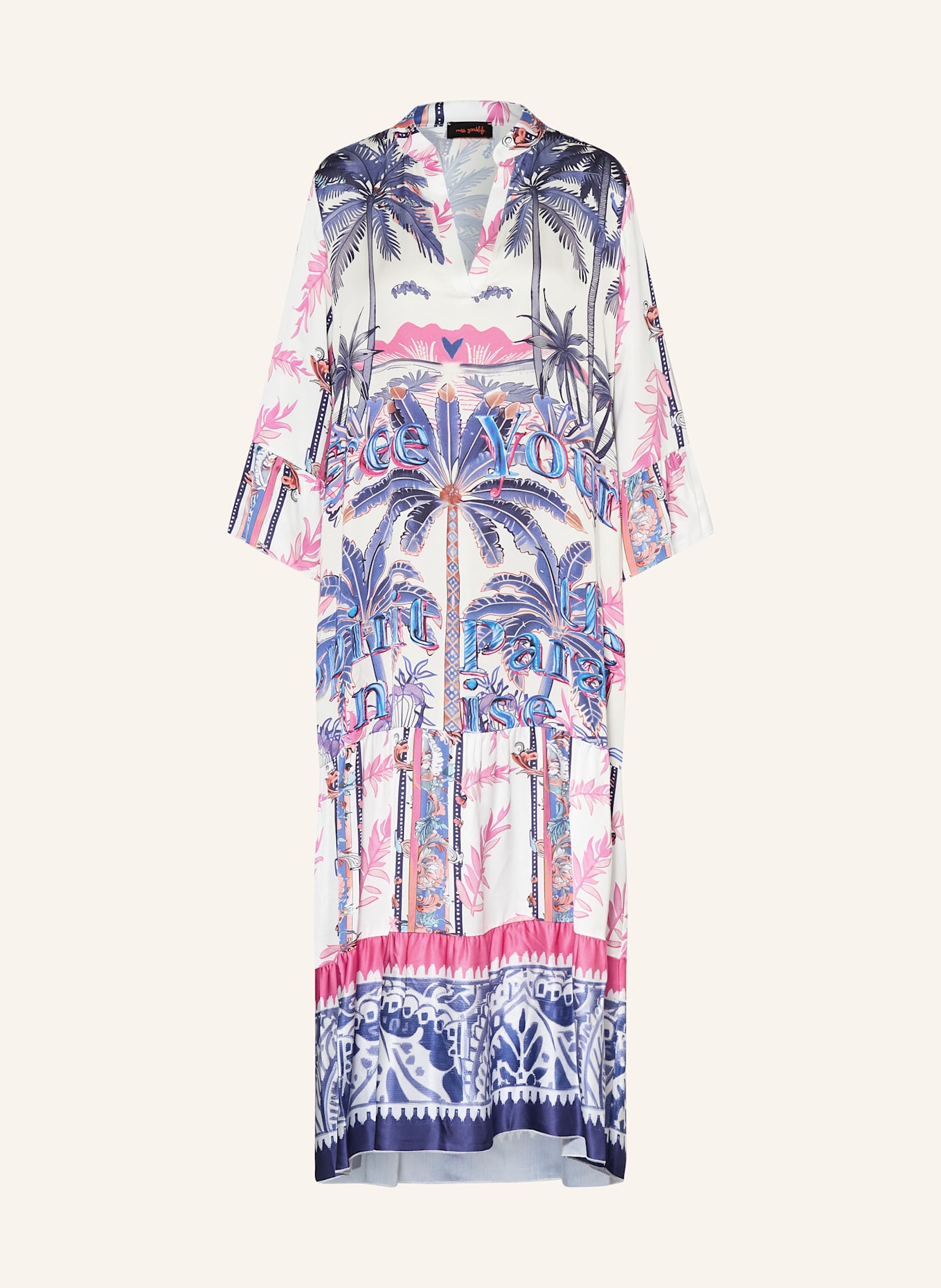 Атласное платье с рукавами 3/4 Miss Goodlife, мультиколор 
Атласное платье с рукавами 3/4 Miss Goodlife, мультиколор