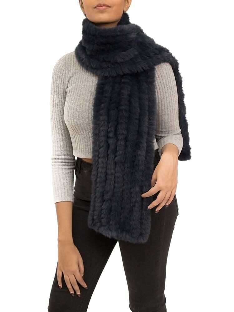 Шарф из искусственного меха Belle Fare, темно-синий 
Шарф из искусственного меха Belle Fare, темно-синий