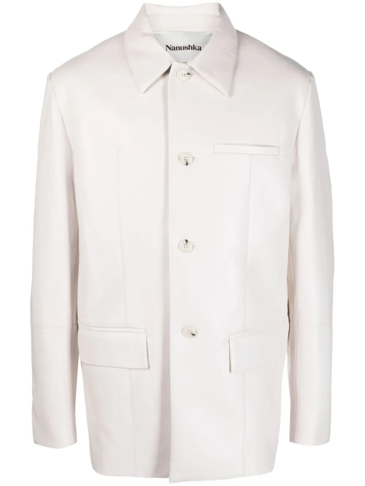 Nanushka кожаная куртка Danick, нейтральный цвет 
Nanushka кожаная куртка Danick, нейтральный цвет