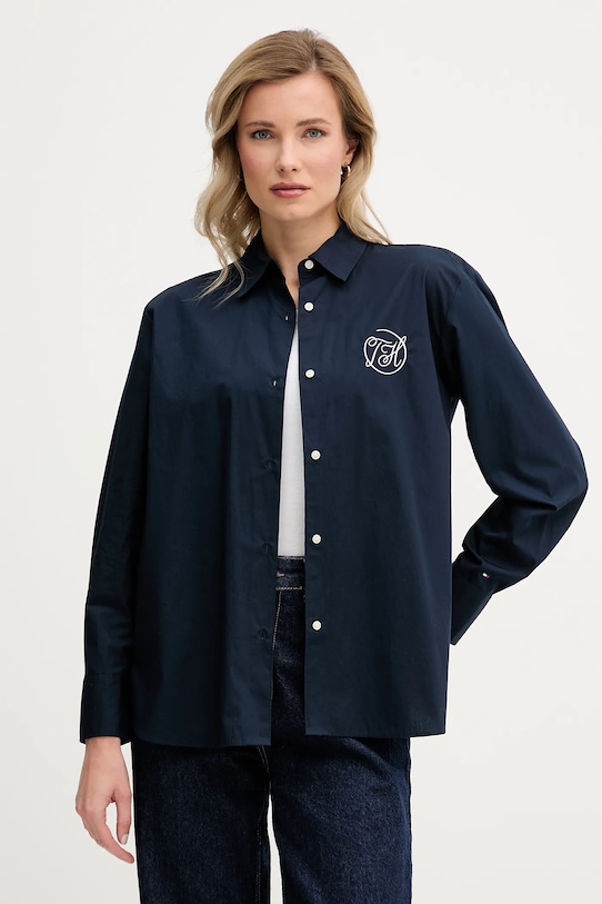 Хлопковая рубашка Tommy Hilfiger, темно-синий
Хлопковая рубашка Tommy Hilfiger, темно-синий