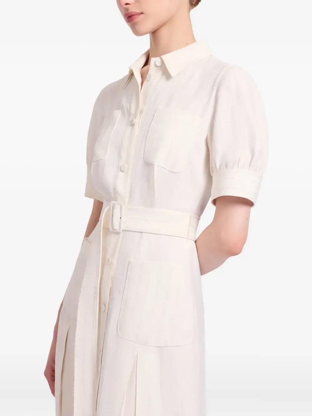 Украшенное миди-платье в тонкую полоску Elie Saab, нейтральный
Украшенное миди-платье в тонкую полоску Elie Saab, нейтральный