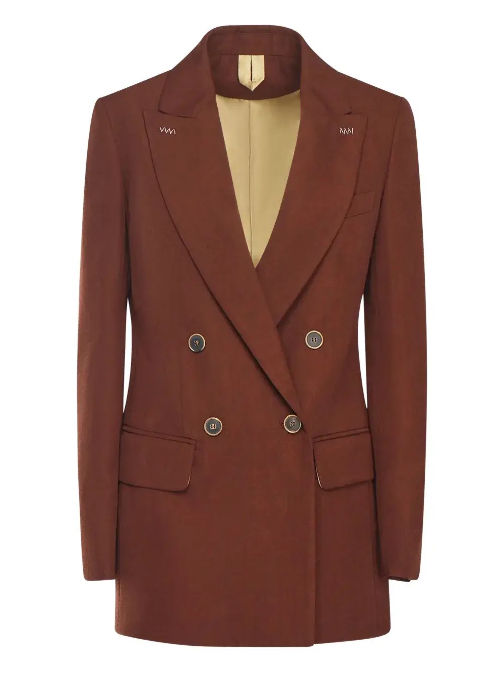 Двубортный пиджак на пуговицах MAX MARA, коричневый
Двубортный пиджак на пуговицах MAX MARA, коричневый