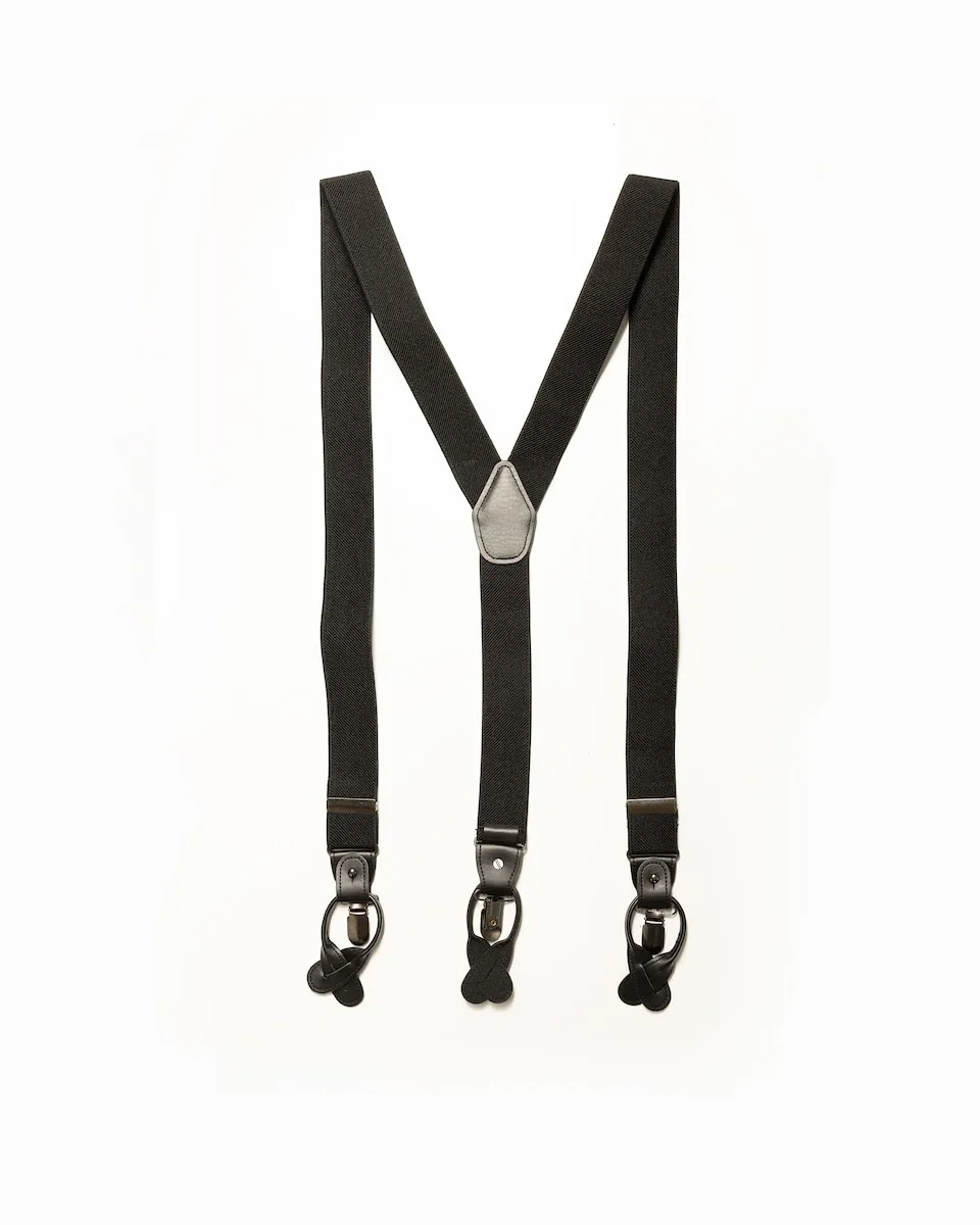 Черные однотонные мужские подтяжки PuroEgo, черный
Черные однотонные мужские подтяжки PuroEgo, черный