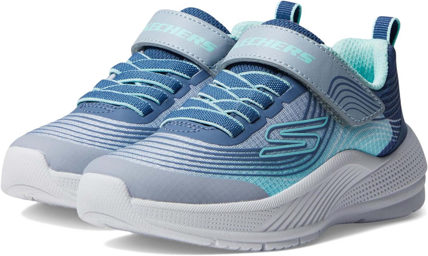 Кроссовки SKECHERS KIDS Microspec Advance, цвет Light Grey, Aqua 
Кроссовки SKECHERS KIDS Microspec Advance, цвет Light Grey, Aqua