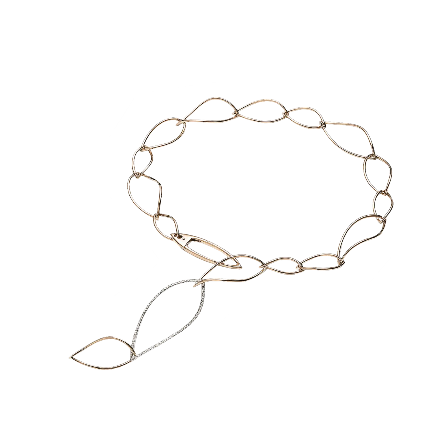 Колье Mattioli Navettes из розового и белого золота с бриллиантами
Колье Mattioli Navettes из розового и белого золота с бриллиантами