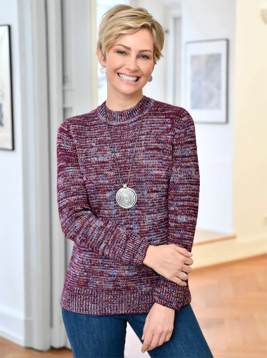 Повседневный образ Свитер с воротником-стойкой "Пуловер" Casual Looks, цвет Brombeer-Meliert
Повседневный образ Свитер с воротником-стойкой "Пуловер" Casual Looks, цвет Brombeer-Meliert