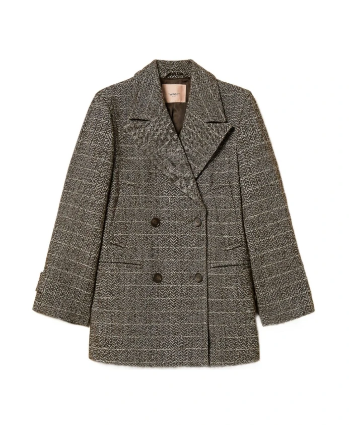 Стильное пальто коричнево-золотого цвета, осень-зима 2025. Twinset, коричневый
Стильное пальто коричнево-золотого цвета, осень-зима 2025. Twinset, коричневый