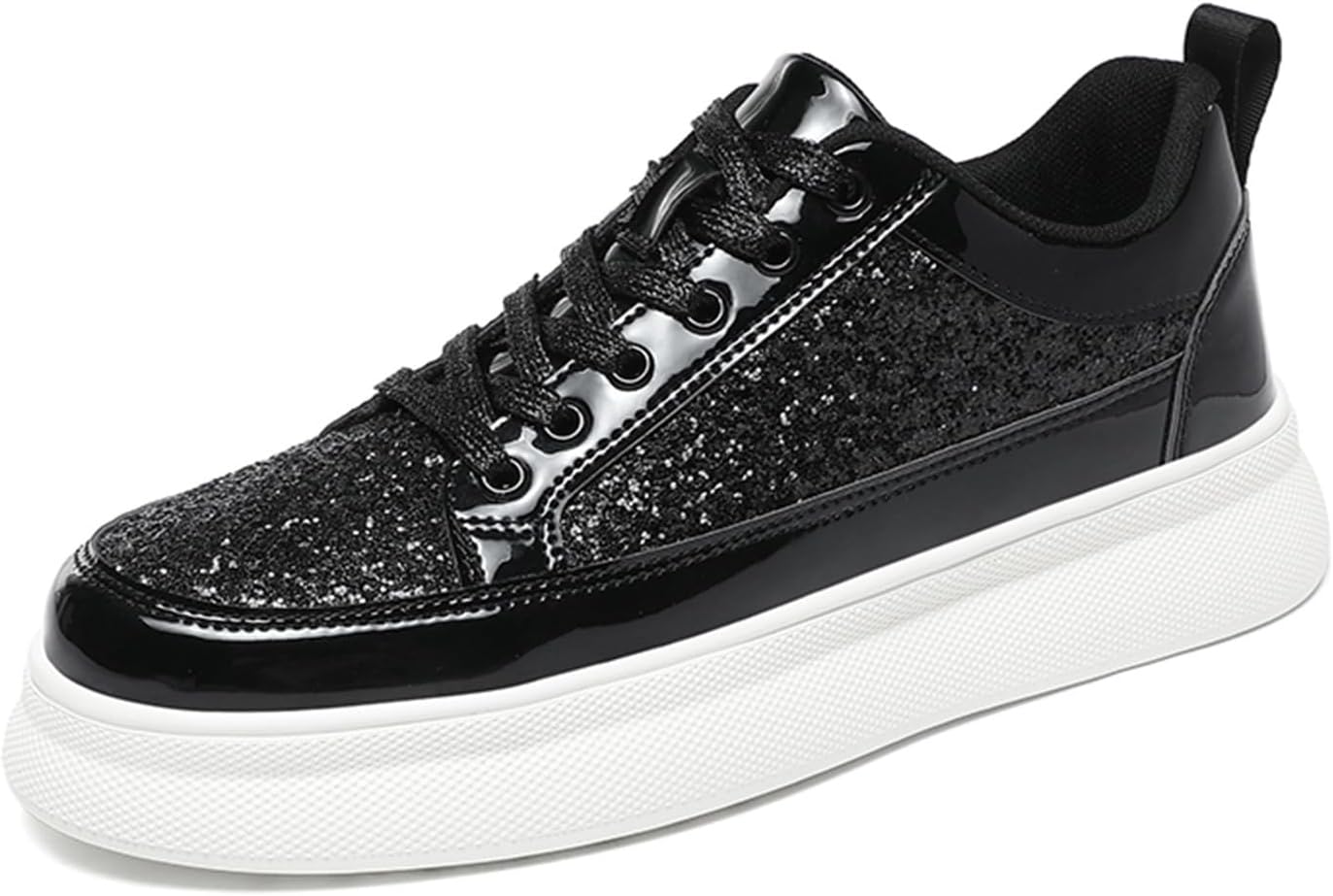 Мужские модные кроссовки SPWAGYM с блестками и пайетками, блестящие теннисные туфли, низкие, удобные, повседневные, черный
Мужские модные кроссовки SPWAGYM с блестками и пайетками, блестящие теннисные туфли, низкие, удобные, повседневные, черный