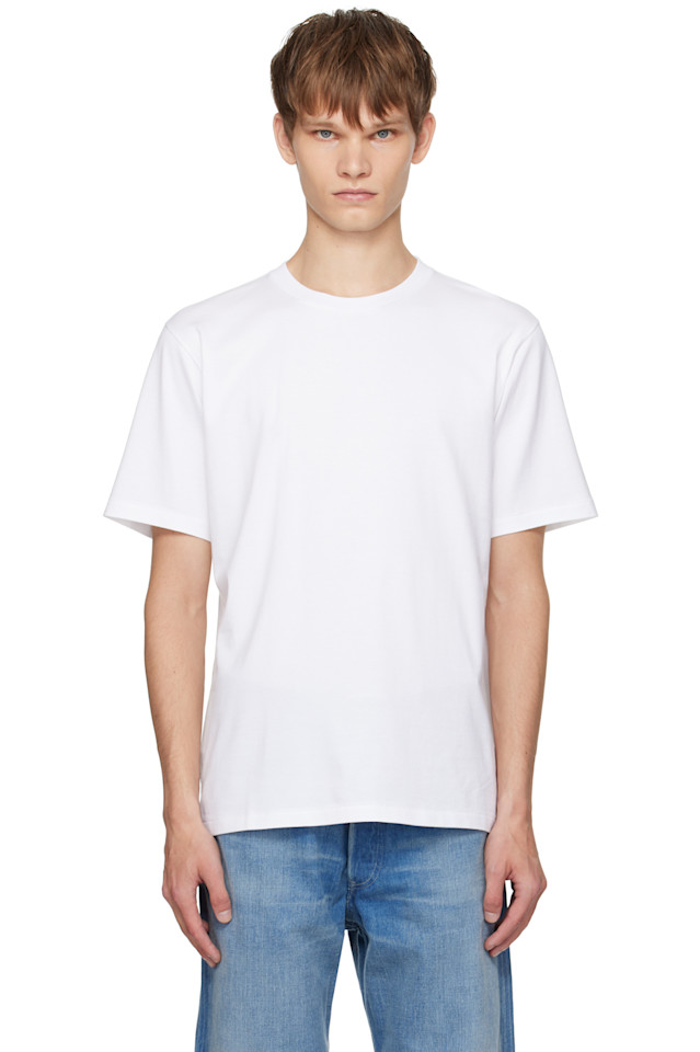 Футболка с блестящей плетеной отделкой Auralee, белый
Футболка с блестящей плетеной отделкой Auralee, белый