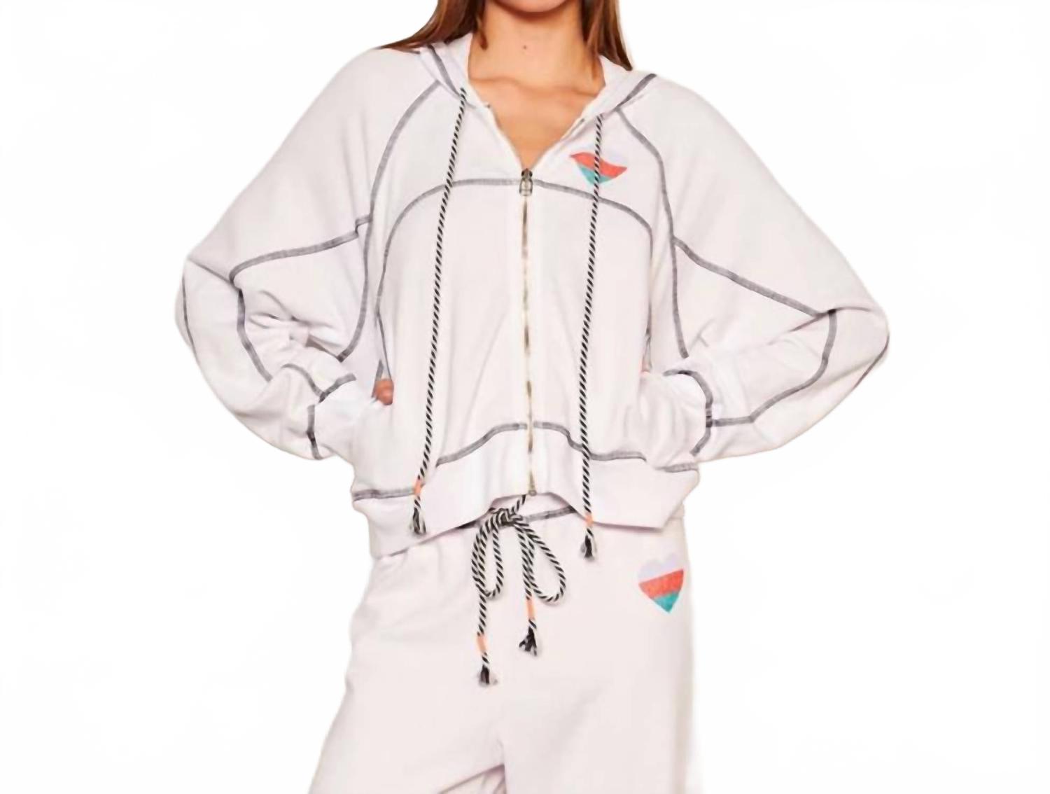 Худи Horizon Heart с контрастной строчкой и молнией, цвет Optic White Sundry
Худи Horizon Heart с контрастной строчкой и молнией, цвет Optic White Sundry