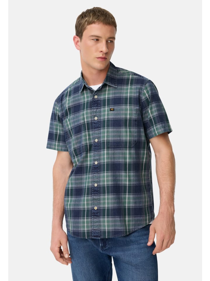 Рубашка с короткими рукавами, воротником Кент и нагрудными карманами цвета пихты. Camel Active
Рубашка с короткими рукавами, воротником Кент и нагрудными карманами цвета пихты. Camel Active