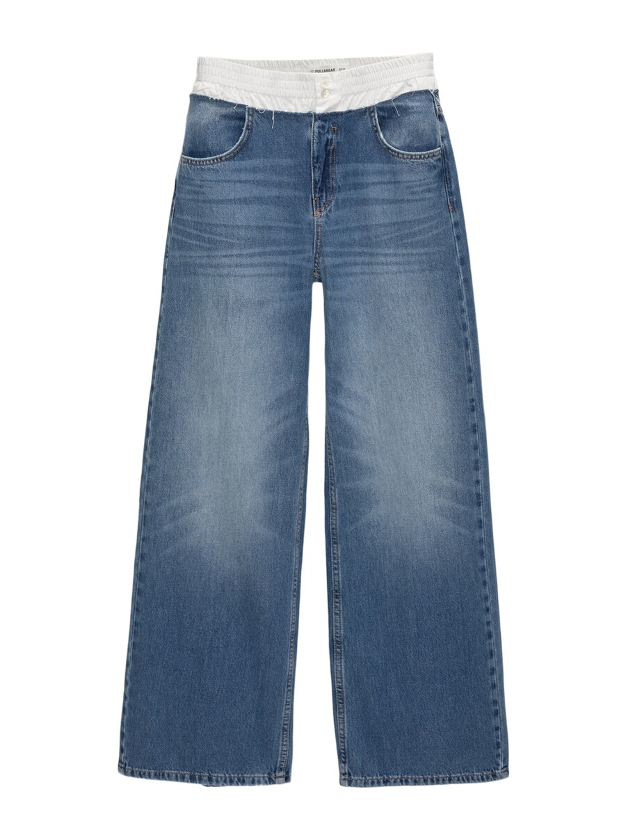 Джинсы с широкими штанинами Pull&Bear, синий деним
Джинсы с широкими штанинами Pull&Bear, синий деним
