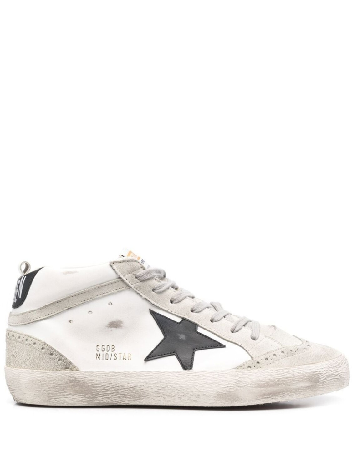 Golden Goose кеды Mid Star с эффектом потертости, белый 
Golden Goose кеды Mid Star с эффектом потертости, белый